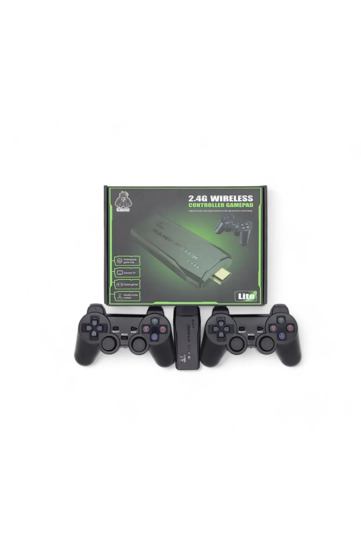 Game Stick Lite 2.4GHz Wireless — Classic Black Console Bundle