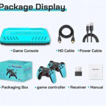 U36 Cyan Retro Gaming Console — Complete Kit with Full Accessory Set