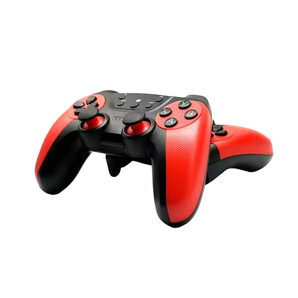 Wireless Pro Controller — Sculpted Red & Black Ergonomic Design