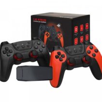 Wireless Pro Controller Set — Black & Red Pair with USB Receiver