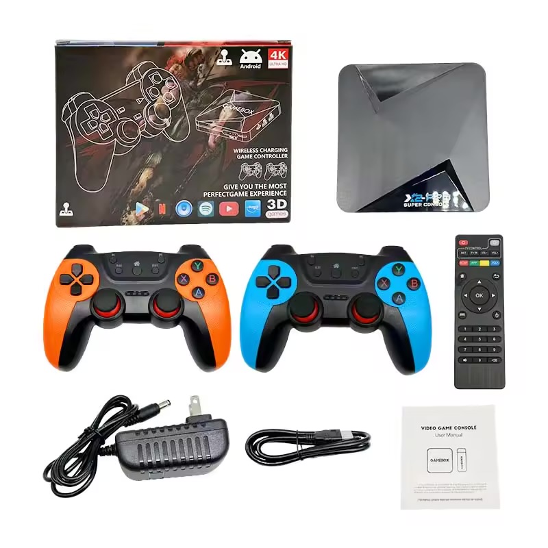 X2 Super Console — 4K Android Game Box with TV Streaming & Wireless Controllers