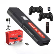 8K Game TV Stick — Ultra HD 3D Gaming with Wireless Controllers & Remote