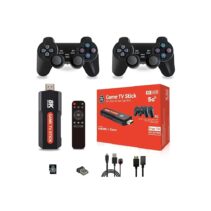 8K Game TV Stick Complete Kit — Dual Controllers, Remote & Full Accessories