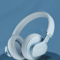 Pastel Blue Wireless Over-Ear Headphones — Studio Photography