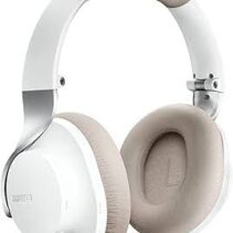 Premium Studio Over-Ear Headphones — White with Cream Cushions