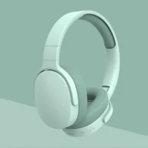 Sage Mint Wireless Over-Ear Headphones — Minimalist Design